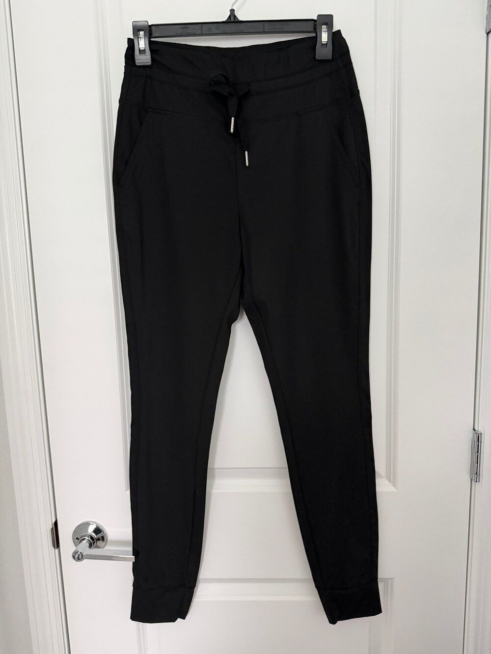 Halara High Waisted Drawstring Side Pocket Black Casual Joggers Size Medium
